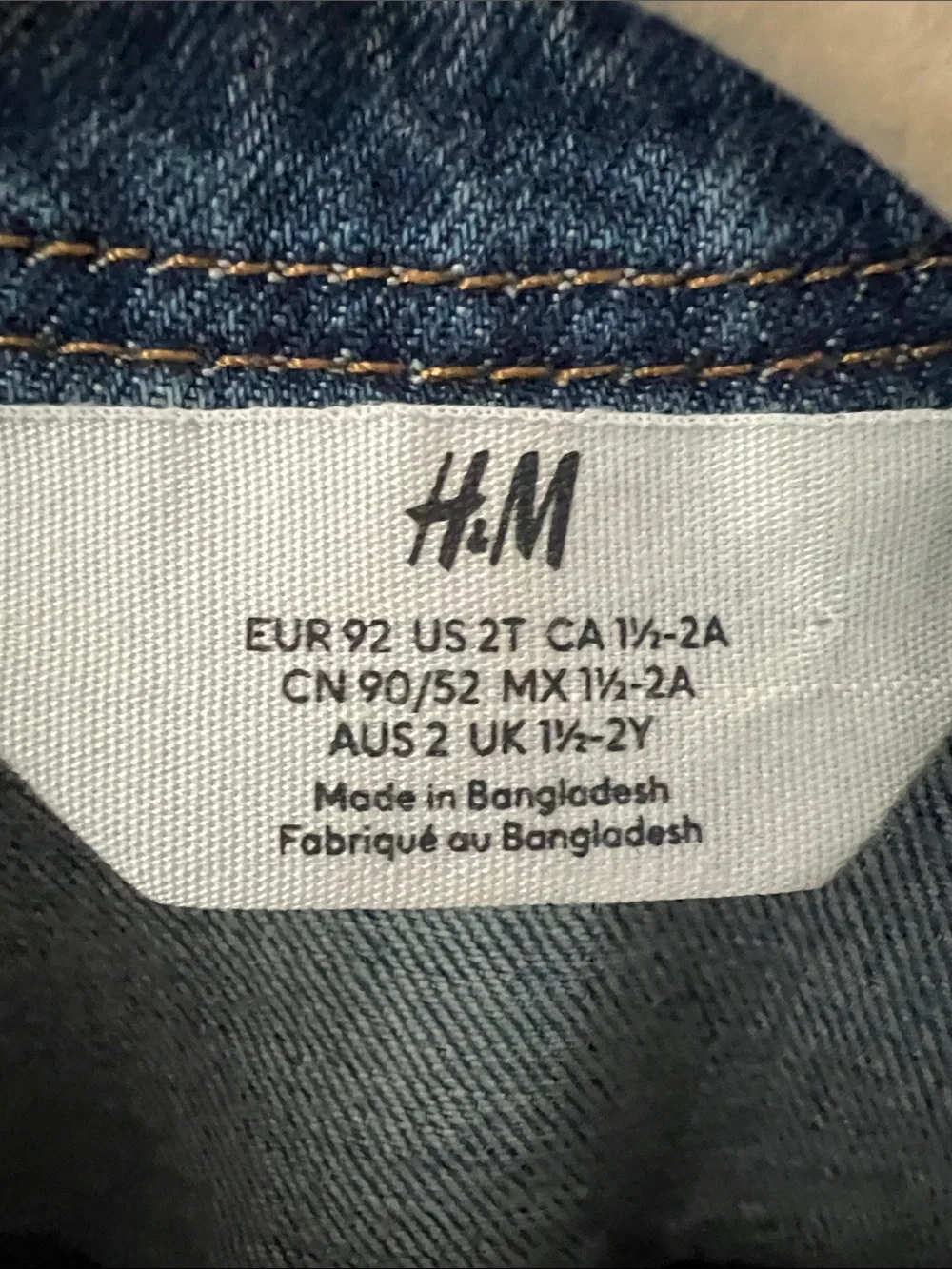 H&M Kids Washed Blue Denim Jacket